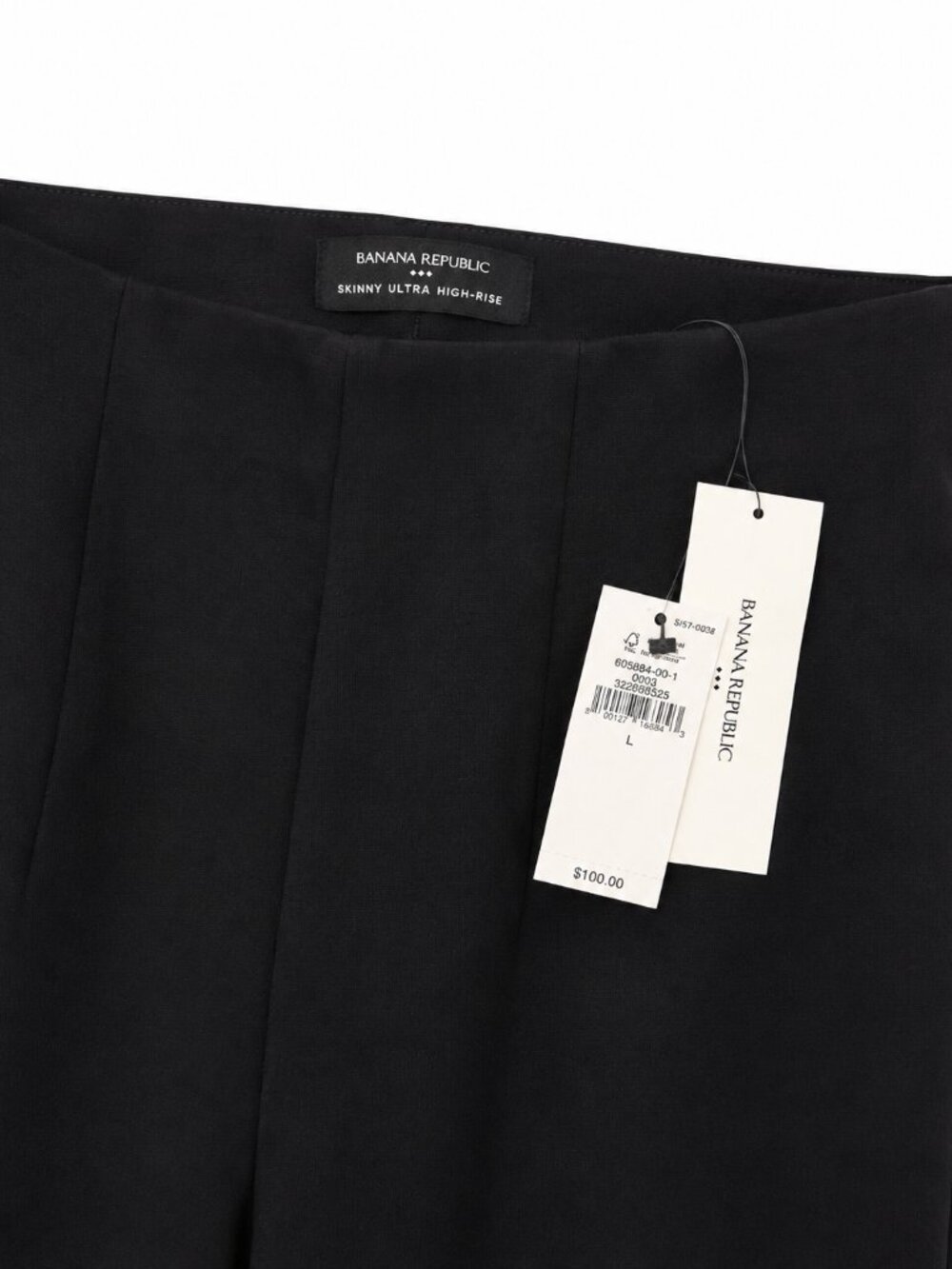 Banana Republic Skinny Ultra High Rise Ponte Pants Black Size Large NWT - Picture 3 of 4